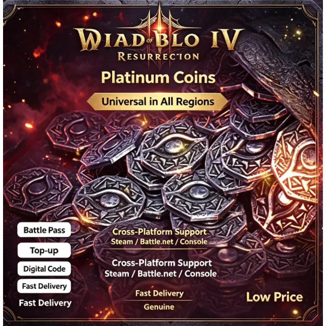 Платиновые монеты Diablo IV | Универсальные для всех регионов | Кроссплатформенная по