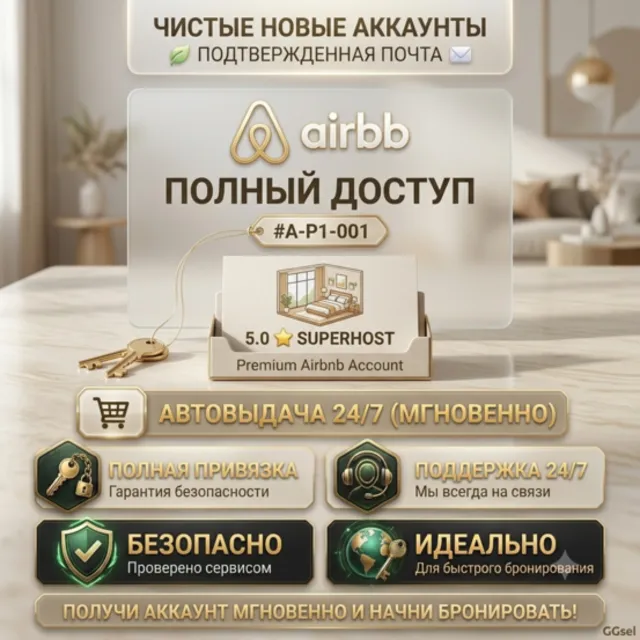 👤Новые Аккаунты AirBNB👤Автовыдача 24/7