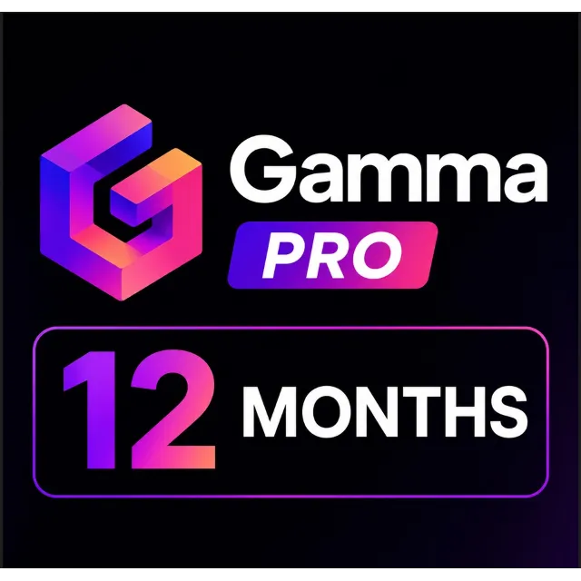Gamma AI Pro – активация на 12 месяцев (для вашего аккаунта)