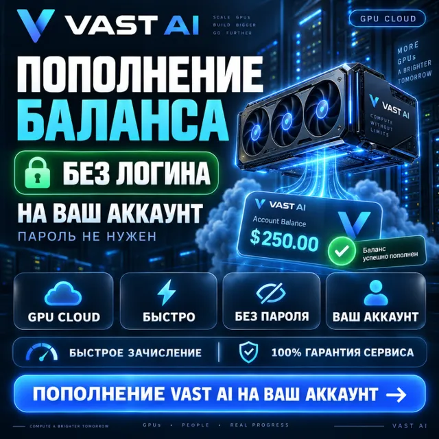 VAST AI | Пополнение баланса вашего аккаунта — БЕЗ ВХОДА[100% ГАРАНТИЯ]
