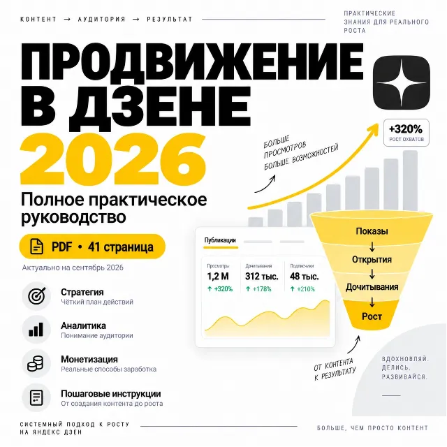 Продвижение в Дзен 2026