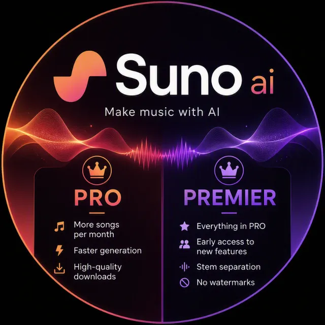 SUNO AI (Pro | Premier) SUBSCRIPTION | TO YOUR ACCOUNT
