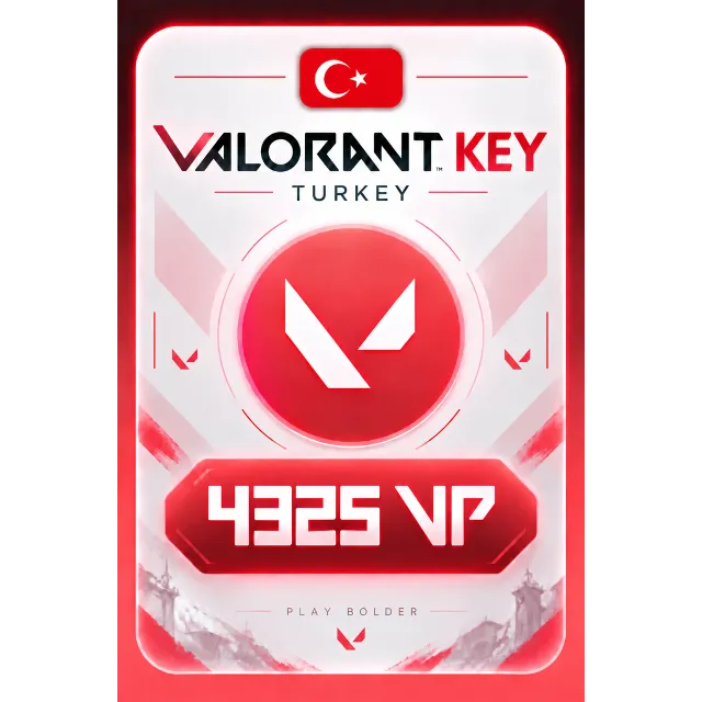 4325 VP VALORANT ТУРЦИЯ КЛЮЧ ВАЛОРАНТ ПОПОЛНЕНИЕ