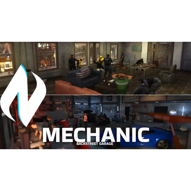 MECHANIC - Backstreet Garage [FiveM MLO - GTA V Interior]