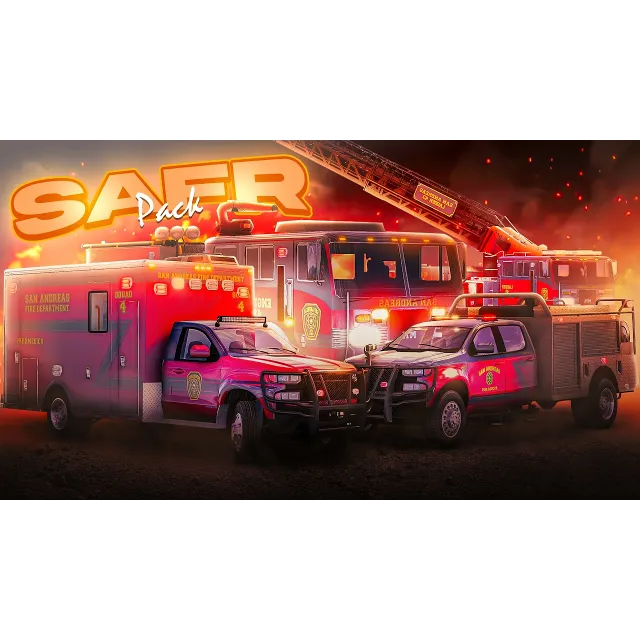 San Andreas Fire Rescue Vehicles pack | LoreFriendly | Fivem