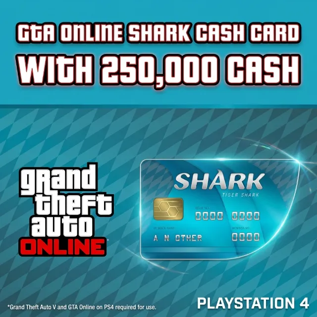 Grand Theft Auto Online – $250,000 Tiger Shark Cash Card (Ключ PS4) – ЕВРОПА