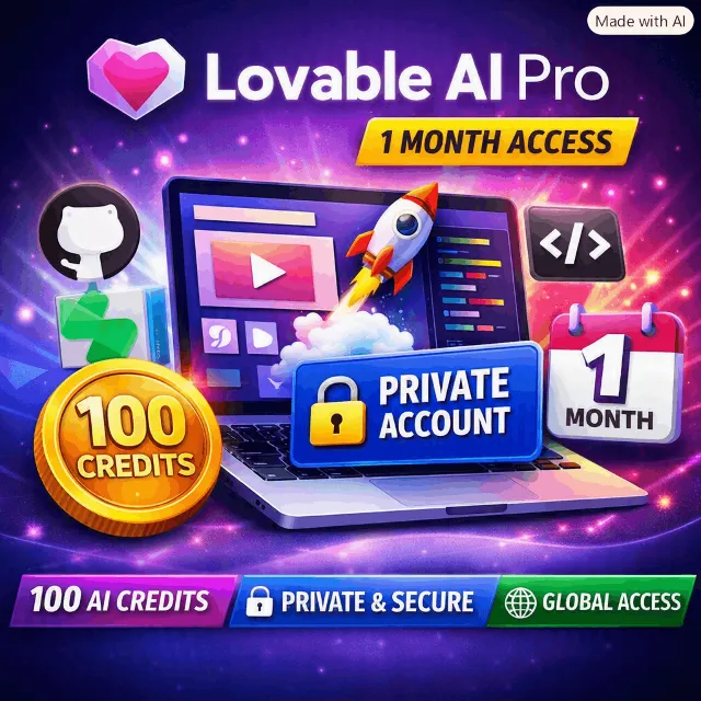Lovable AI Pro | 1 месяц | 100 кредитов | Личный аккаунт