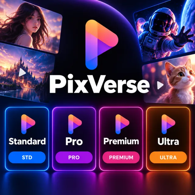 PixVerse AI Standard/Pro/Premium/Ultra 1-12M, Credit Top-up | ПОЛНАЯ ГАРАНТИЯ