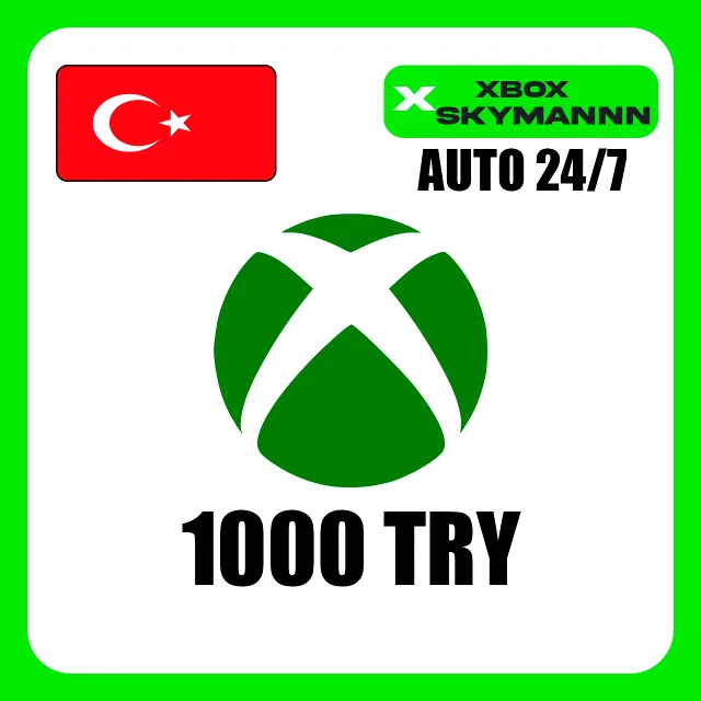 XBOX LIVE 1000 TRY ТУРЦИЯ КАРТА ПОПОЛНЕНИЯ АВТО 24/7