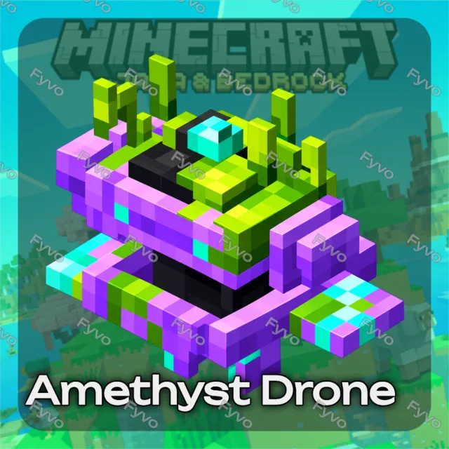 ПРОМОКОД【Amethyst Drone】— JAVA &amp; BEDROCK | MINECRAFT | СКИН / ПРЕДМЕТ