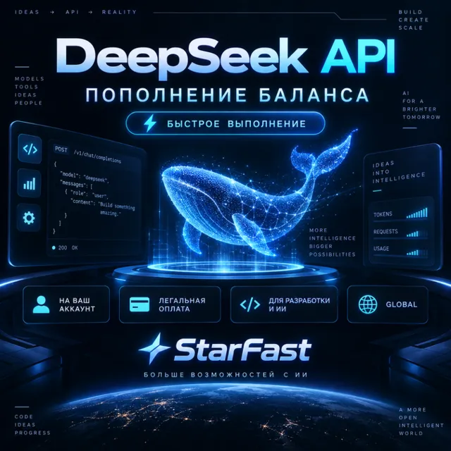 DeepSeek API | ПОПОЛНЕНИЕ БАЛАНСА API | БЫСТРО | ОФИЦИАЛЬНО