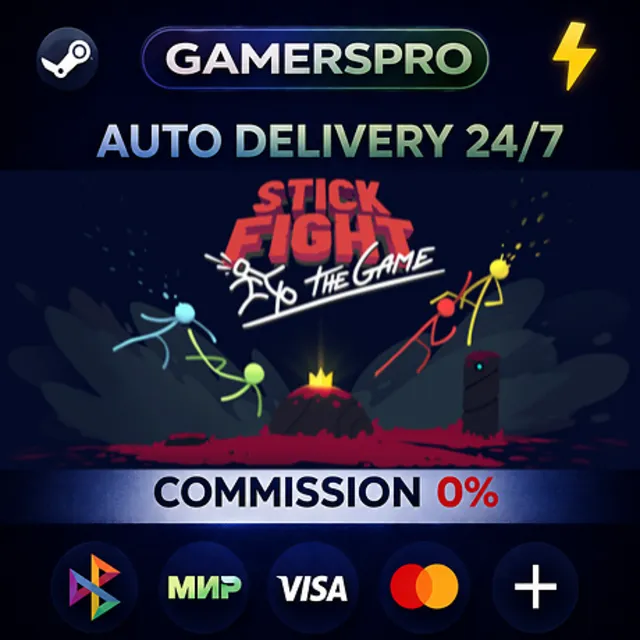 Stick Fight: The Game・ВЫБОР РЕГИОНА・STEAM GIFT АВТО・