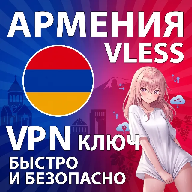 🇦🇲 АРМЕНИЯ VLESS VPN Личный ключ Безлимит Обход блокировок 24/7
