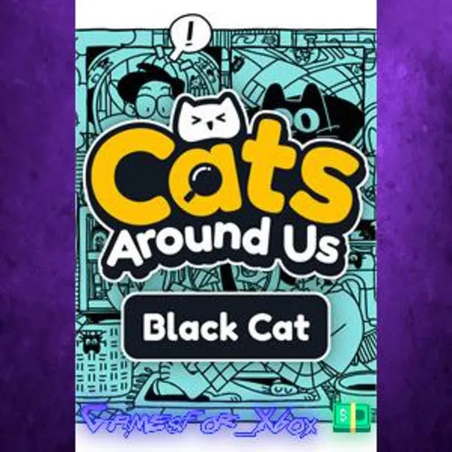 ☀️Cats Around Us Black Cat XBOX