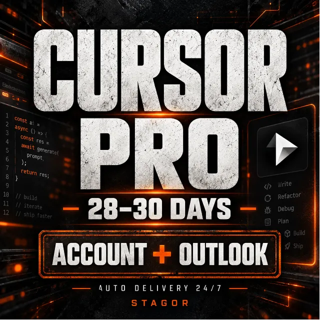[24/7 АВТО] Cursor Pro 28–30 дней | Личный аккаунт | Коды входа