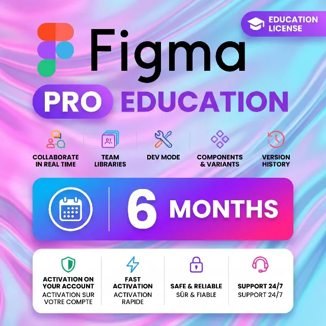 Figma EDU  Профессиональное обучение, 6 месяцев | Глобальная гарантия