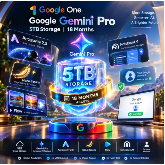Google Antigravity Pro 18 Месяцев + Большой Подарок | Gemini | 5TB | Nano Banana
