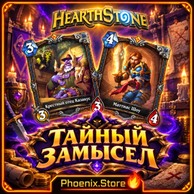 РФ/РБ(смена)+мир · Легендарный особый пакет «Тайный замысел» · Пакеты Hearthstone