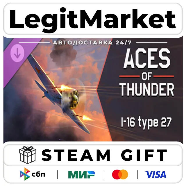 DLC Aces of Thunder - I-16 type 27 / Steam АВТО / РУ + МИР