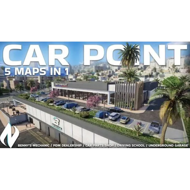 [MLO] CAR POINT - Walkthrough - [5 FiveM Maps In 1  GTA RP FiveM Open Source Editable