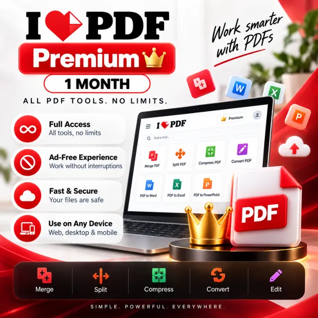 iLovePDF Premium на 1 месяц | Личный аккаунт | Гарантия
