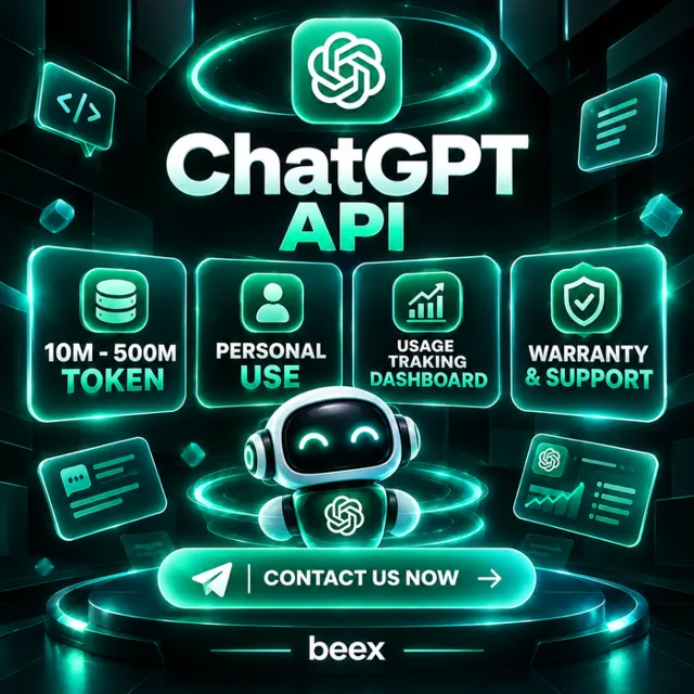 [АВТОДОСТАВКА 24/7] Доступ к ChatGPT API (квота 10–500 млн токенов)