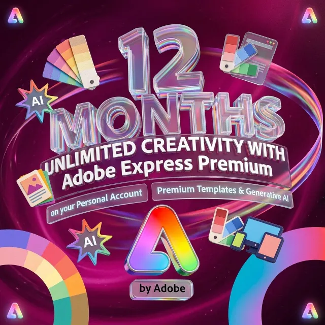 🎨 Adobe Express Premium 12 месяцев 🎨 на ваш личный аккаунт | Премиум-шаблоны