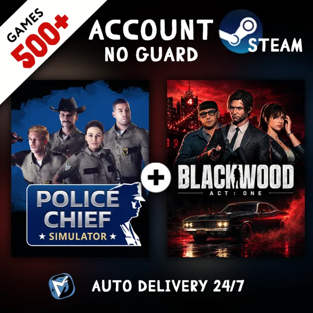 Police Chief Simulator + BLACKWOOD + 500 ИГР STEAM АККАУНТ