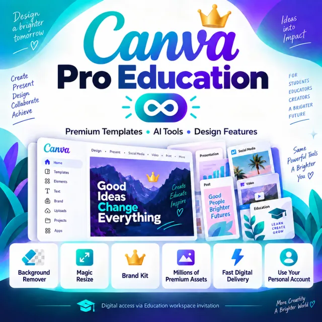 Canva Pro Education | Премиум шаблоны, AI-инструменты и дизайн