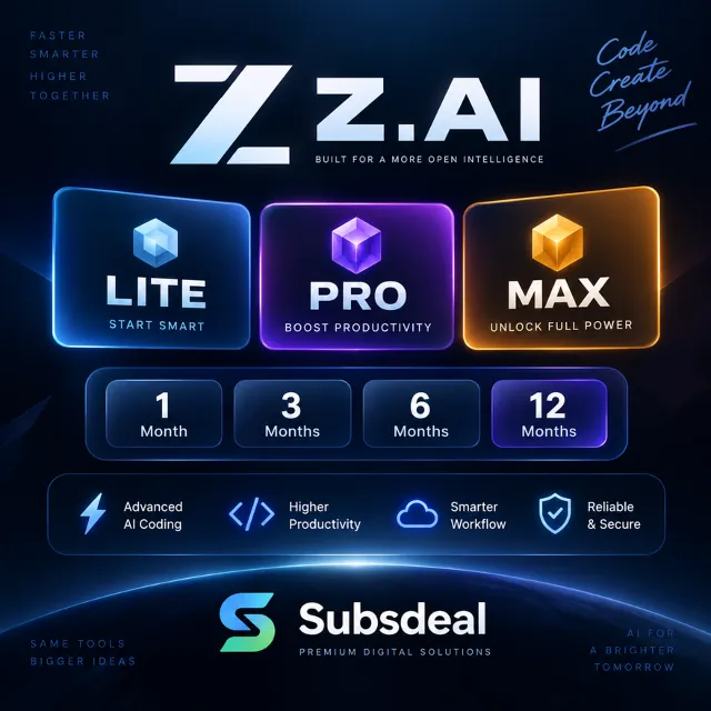 Z.ai GLM Coding Lite Pro Max 1-12 месяцев Полная гарантия