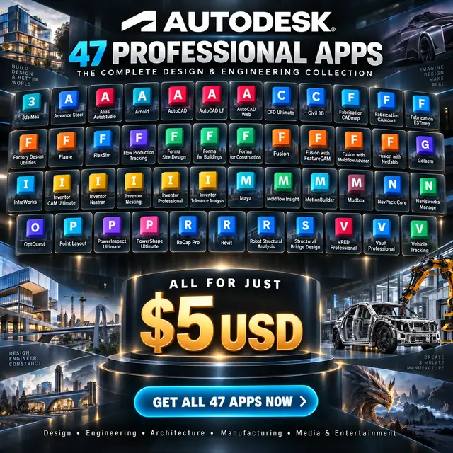 Autodesk All Apps | AutoCAD + Revit + 3ds Max + Maya + Inventor | 2027/2026/2025