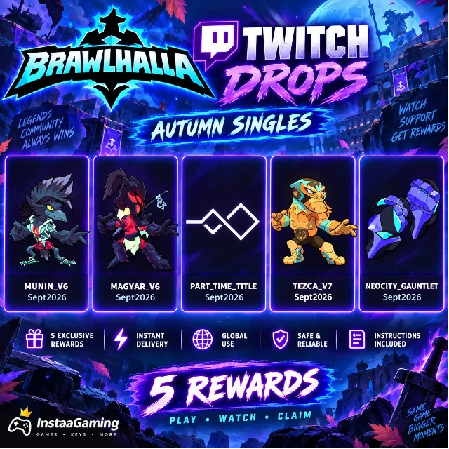 BRAWLHALLA | TWITCH DROPS | 5 НАГРАД | МГНОВЕННАЯ ДОСТАВКА
