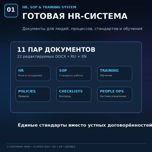 HR система SOP обучение персонала и управление командой
