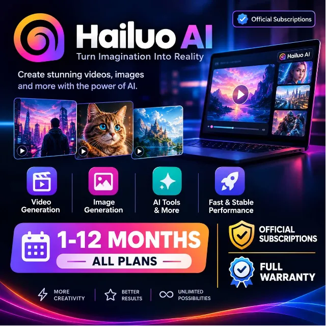 Hailuo AI — Все тарифные планы | 1–12 месяцев | Официальная подписка | Полная гаранти