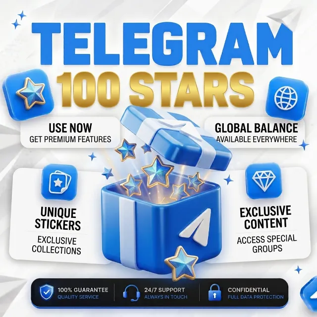 100 Звезд Telegram Stars Быстрая отправка на Юзернейм