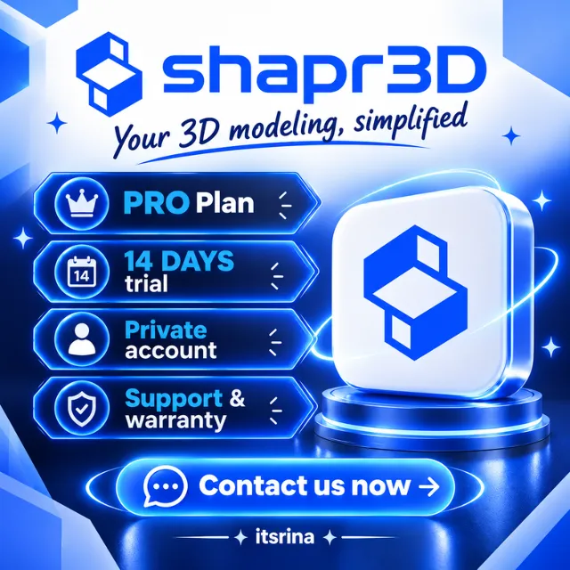 Shapr3D PRO — пробная подписка на 14 ДНЕЙ | ЛИЧНЫЙ АККАУНТ [АВТОВЫДАЧА]