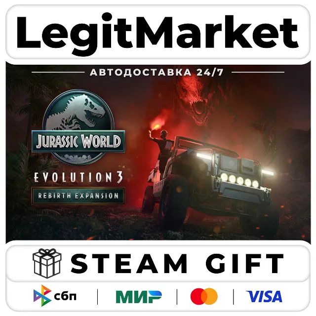 DLC Jurassic World Evolution 3: Rebirth Expansion / Steam АВТО / РУ + МИР