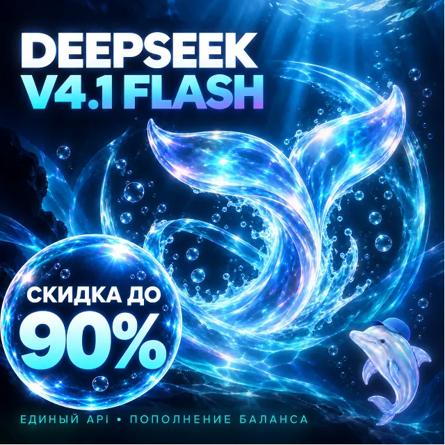 DeepSeek V4.1 Flash | Пополнение API-баланса | Автовыдача