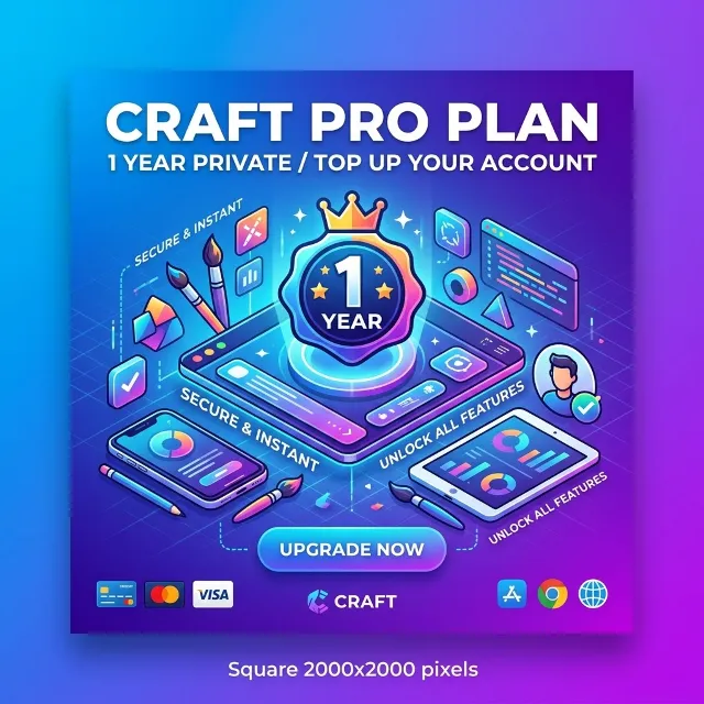Подписка Craft.do Pro (1 год) — личная / Пополнение счета
