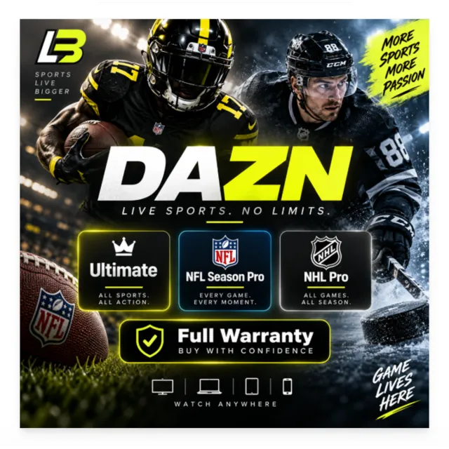 Аккаунт DAZN Ultimate / NHL Pro / NFL Pro (1–3 месяца)