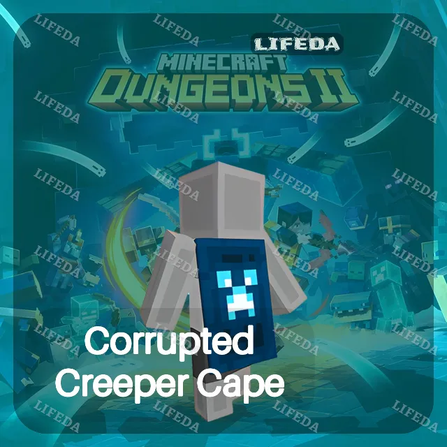 MINECRAFT DUNGEONS II 【Corrupted Creeper Cape】 СКИН • ТВИЧ ДРОПЫ / ДРОПСЫ •GLOBAL КОД