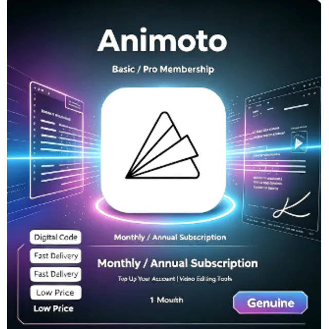 Animoto | Базовая/Профессиональная подписка | Ежемесячная/Годовая подписка | Пополнен