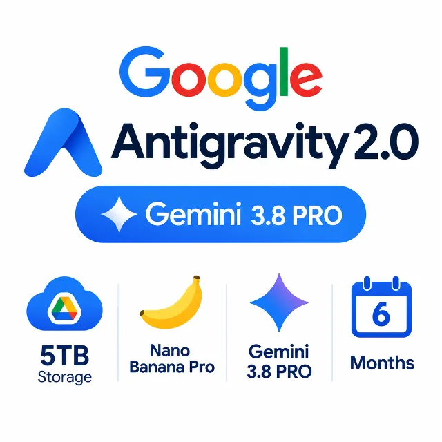 Google Antigravity 2.0 | Gemini 3.8 PRO | Хранилище 5 ТБ | Nano Banana Pro | Автодост
