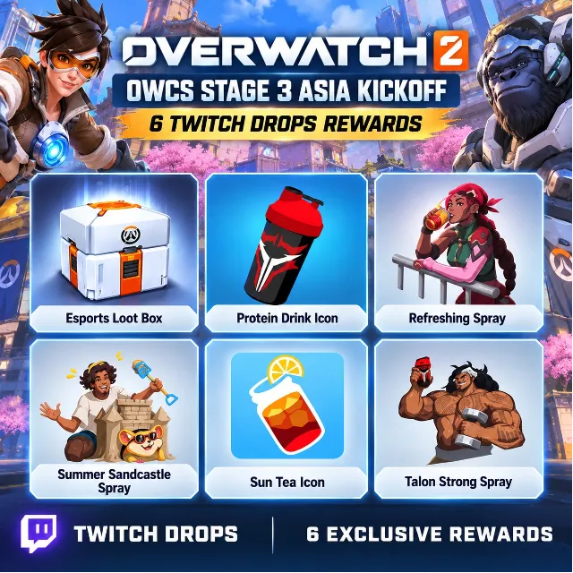 OVERWATCH 2 | TWITCH DROPS | 6 НАГРАД | OWCS ASIA | МГНОВЕННАЯ ДОСТАВКА