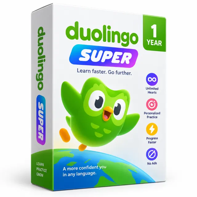Duolingo Super Промокод - Подписка 12 Месяцев - Без Карты - Global