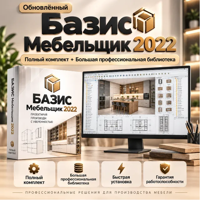 Обновлённый БАЗИС Мебельщик 2022 + Профессиональная библиотека