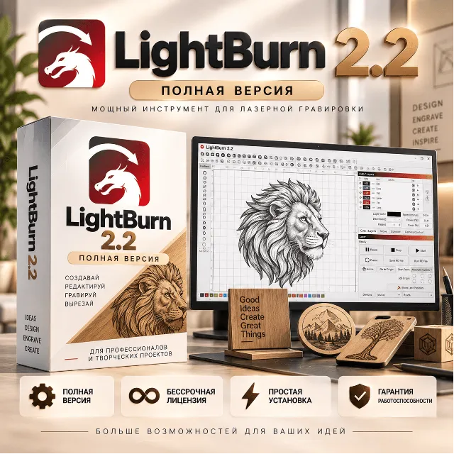 LightBurn 2.2 — ПОЛНАЯ ВЕРСИЯ