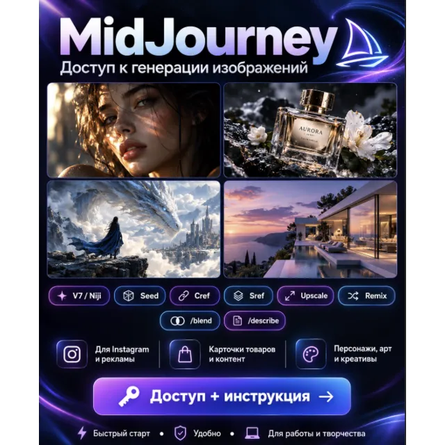 Midjourney  АКТИВАЦИЯ НА ВАШ АККАУНТ СО ВХОДОМ | НАШ АККАУНТ