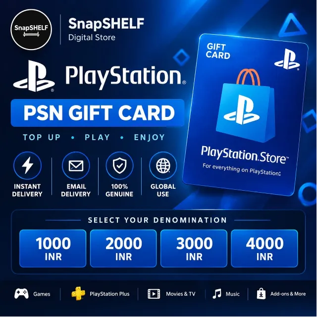 PlayStation PSN Gift Card India 1000 INR | 2000 INR | 3000 INR | 4000 INR | Instant D