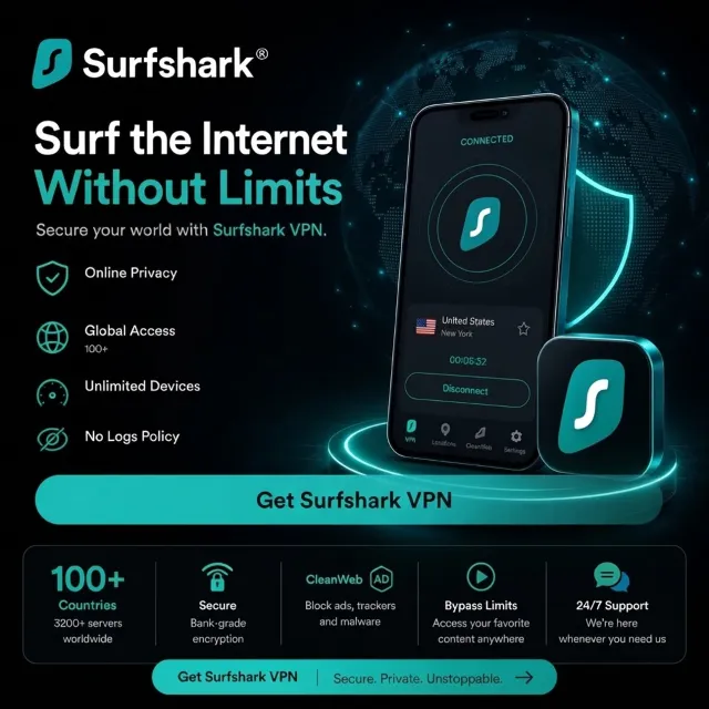 [ Surfshark VPN ] 2-Месяцы Premium ::: [ Погашаемые купоны!